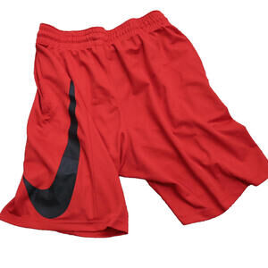 Nike Basketball Dri Fit Shorts Mens Medium Red Black Big‎ Vertical Swoosh 910704